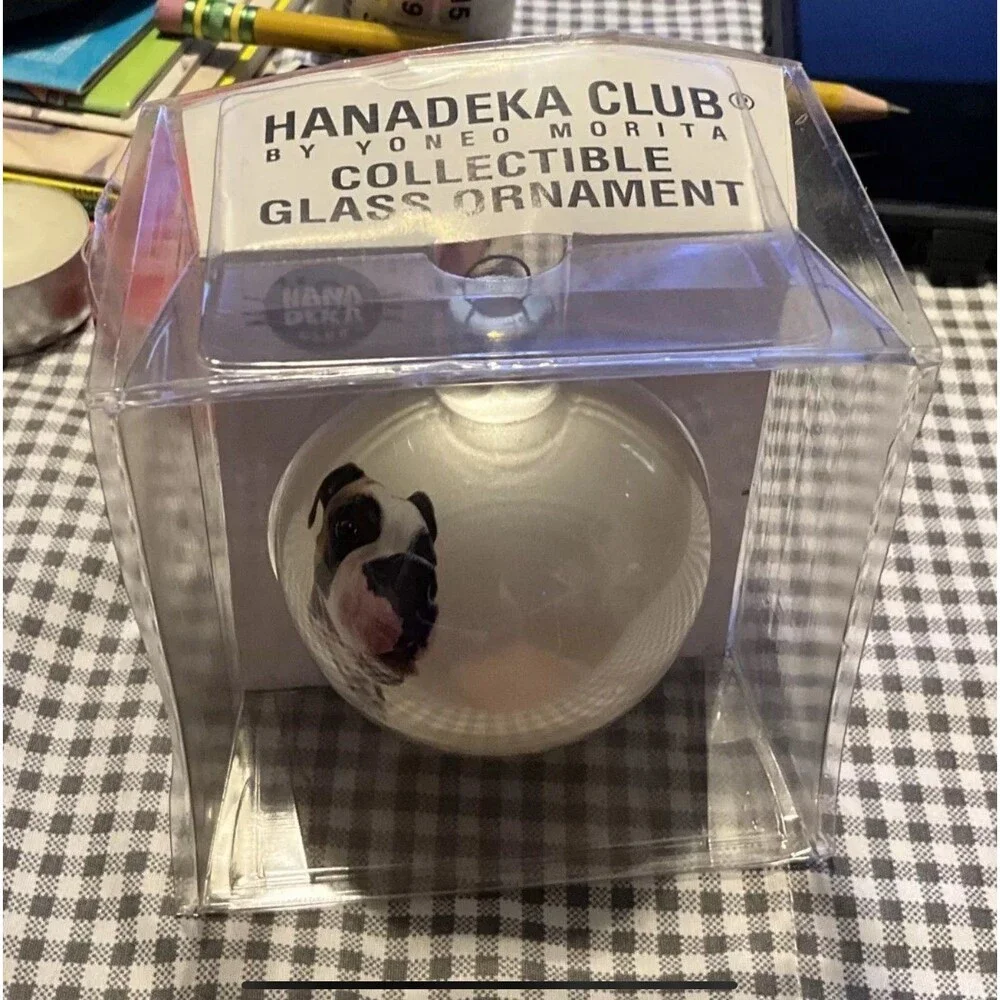 Boxer Glass Christmas Ornament Hanadeka Club By Yoneo Morita Holiday 2005 New